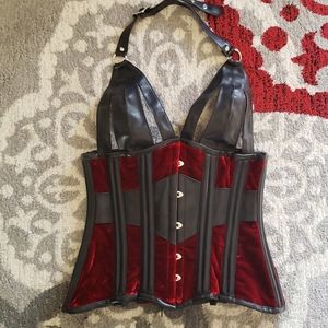 Red Velvet "Hellfire Huntress" Corset